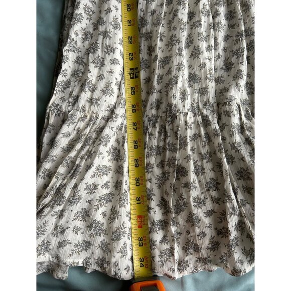 And Now This Boho VISCOSE Floral Ruffle Tiered Midi Dress Women’s Medium White S - Picture 4 of 15